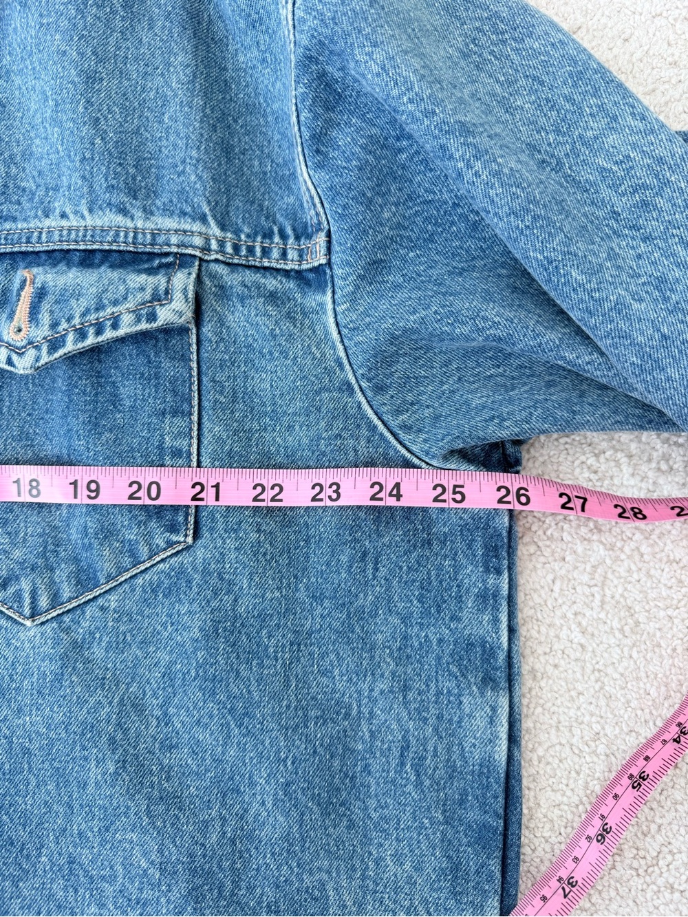 Oversized Blue Denim Shirt- Jacket/Shacket - Picture 7 of 10